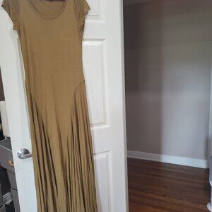 $299 POLO RALPH LAUREN MAXI RESORT KHAKI MUSTARD DRESS MEDIUM